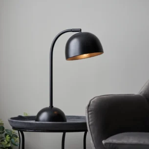 1 Light Complete Table In Matt Black Paint
