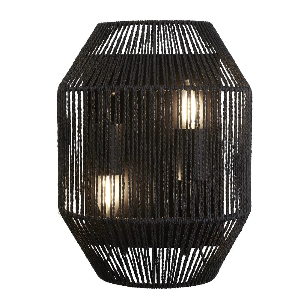 2lt Wall Light - Black Wicker | Washington Lighting and Interiors 2lt Wall Light Black Wicker | Washington Lighting and Interiors