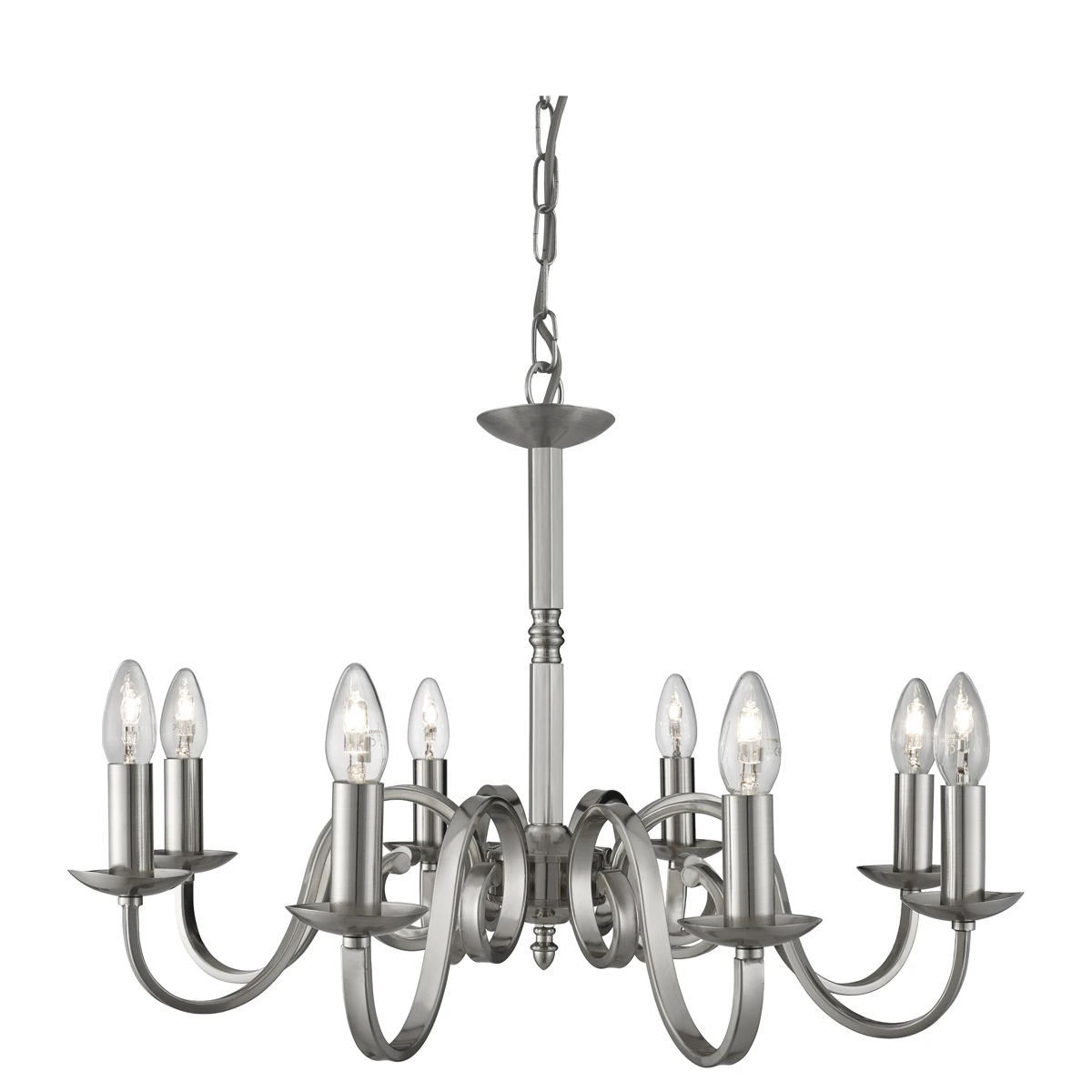 8 Light Pendant Scroll Arms Detail Antique Brass | Washington Lighting and Interiors 8 Light Pendant Scroll Arms Detail Antique Brass | Washington Lighting and Interiors