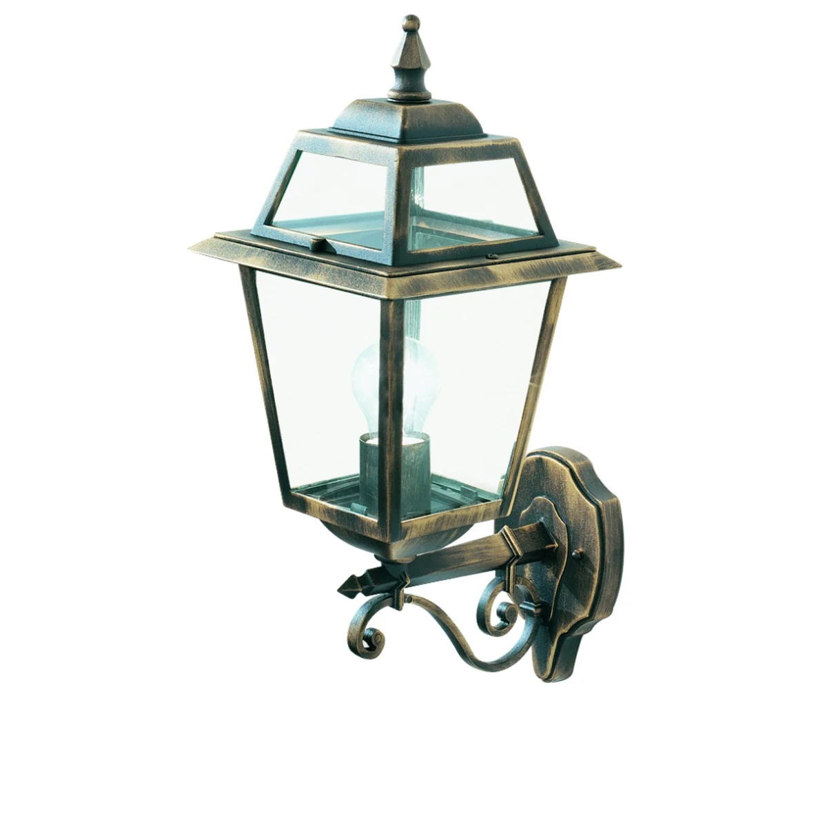 Ip44 Black & Gold Outdoor Wall Uplighter with Clear Glass | Washington Lighting and Interiors Ip44 Black & Gold Outdoor Wall Uplighter with Clear Glass | Washington Lighting and Interiors