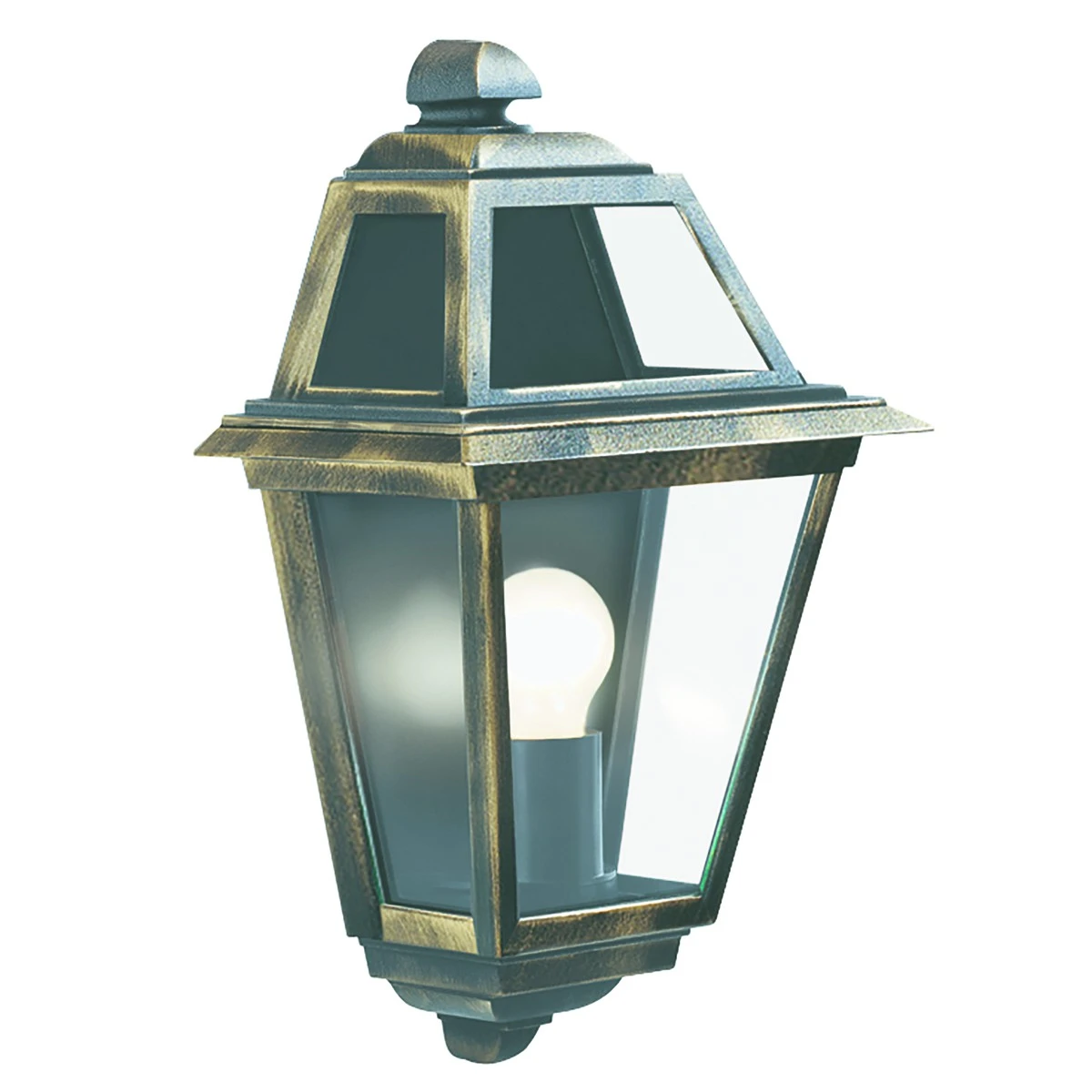 Ip44 Black & Gold Outdoor Wall Light with Clear Glass | Washington Lighting and Interiors Ip44 Black & Gold Outdoor Wall Light with Clear Glass | Washington Lighting and Interiors