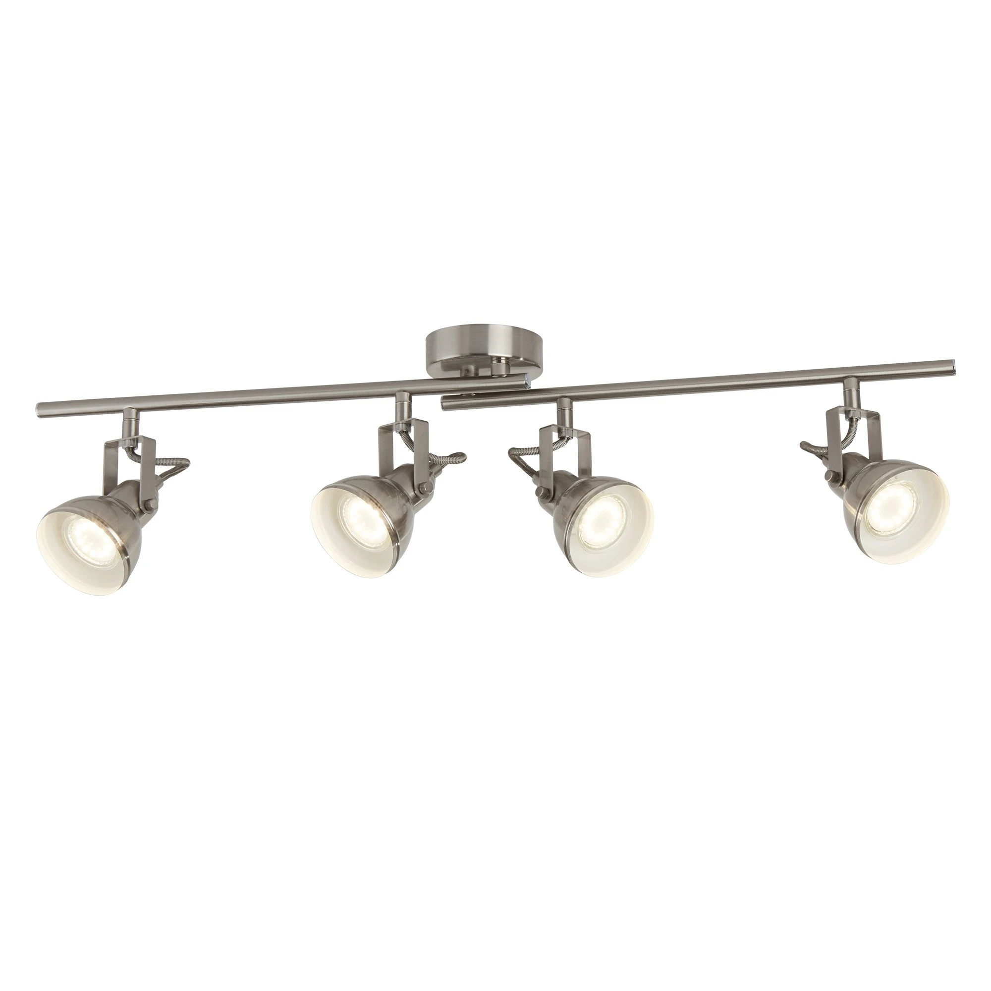 4 Light Satin Silver Industrial Spotlight Split-bar | Washington Lighting and Interiors 4 Light Satin Silver Industrial Spotlight Split bar | Washington Lighting and Interiors