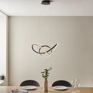 1 Light Single Pendant In Textured Black And Clear Faceted Acrylic