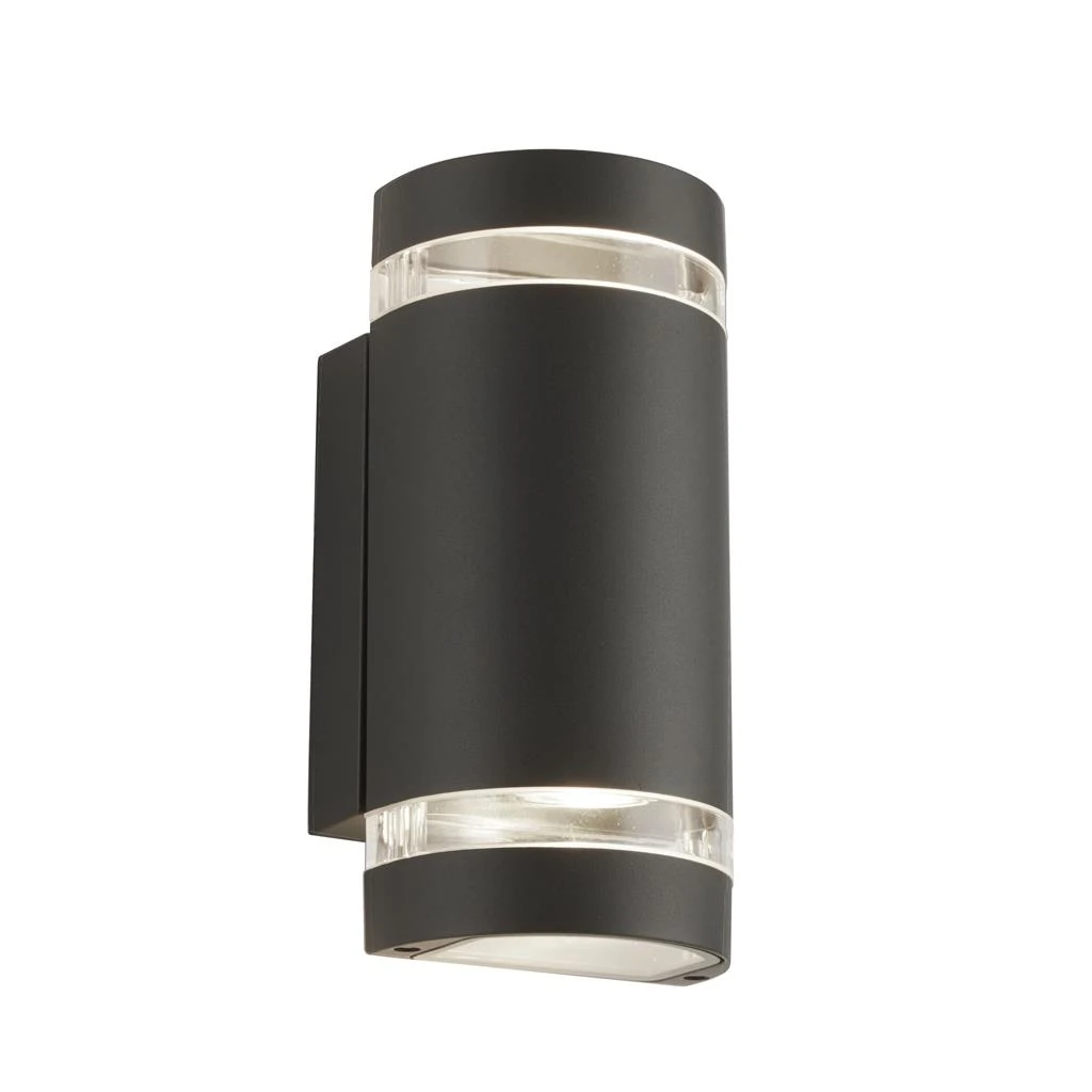 2lt Curved Wall Bracket gu10 Led Lamp Included - Grey - Cllear Diffuser | Washington Lighting and Interiors 2lt Curved Wall Bracket gu10 Led Lamp Included Grey Cllear Diffuser | Washington Lighting and Interiors