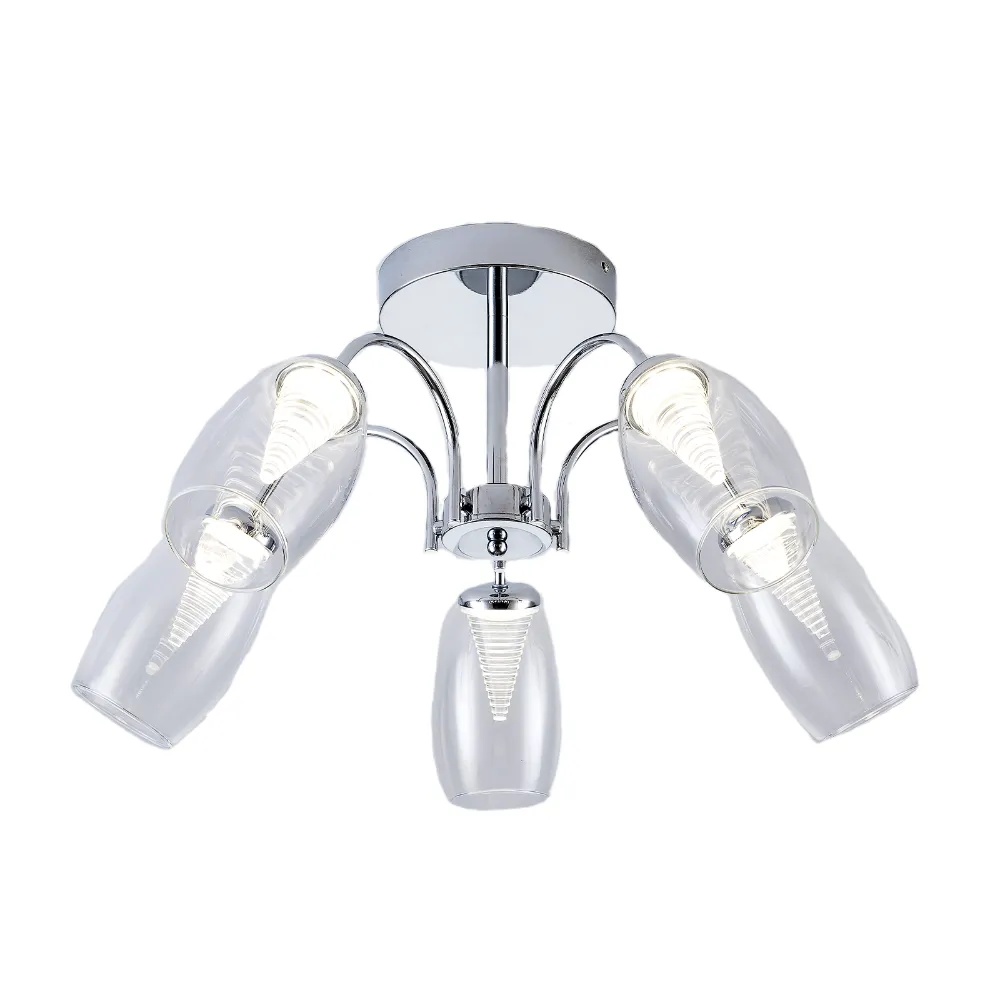 Conway 5 Light Led Semi Flush Clear | Washington Lighting and Interiors Conway 5 Light Led Semi Flush Clear | Washington Lighting and Interiors