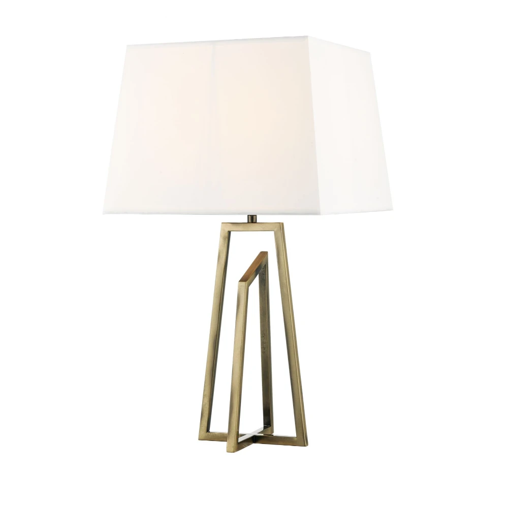 Antique Brass Table Lamp Cw Square Shade | Washington Lighting and Interiors Antique Brass Table Lamp Cw Square Shade | Washington Lighting and Interiors