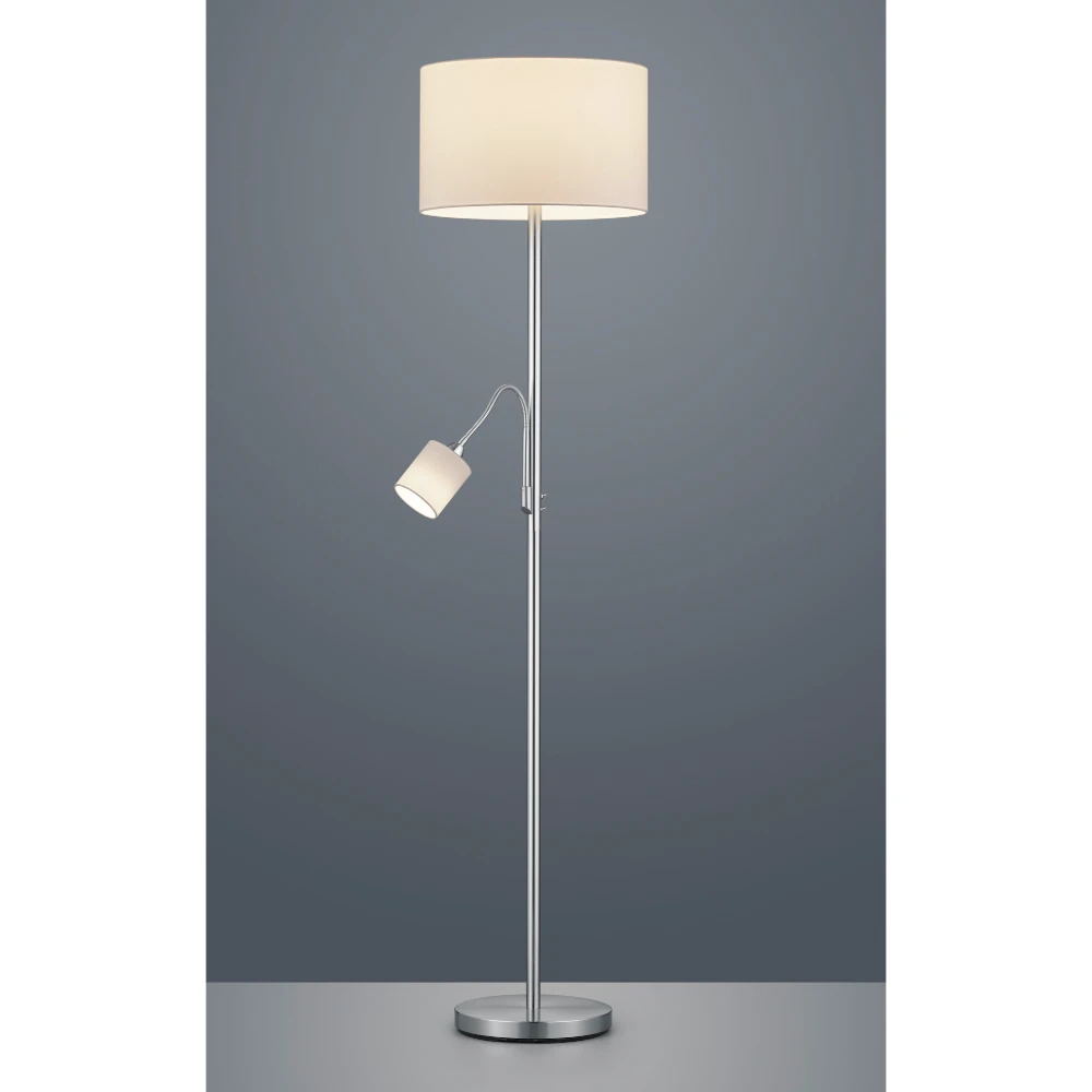 Modern Nickel Matt Floor Lamp | Washington Lighting and Interiors Modern Nickel Matt Floor Lamp | Washington Lighting and Interiors
