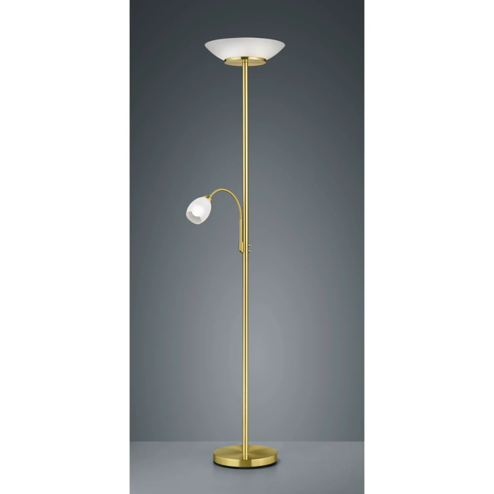 Modern Brass Matt Floor Lamp | Washington Lighting and Interiors Modern Brass Matt Floor Lamp | Washington Lighting and Interiors