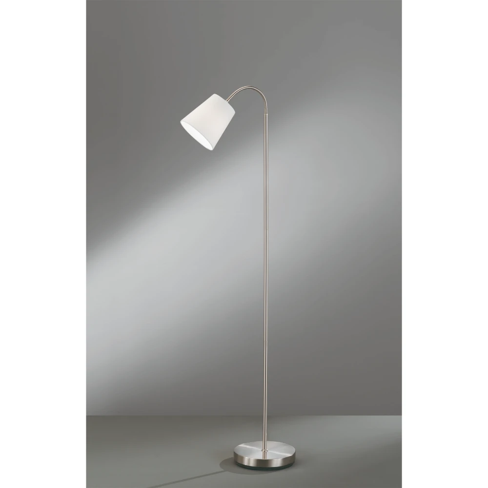 Modern Nickel Matt Floor Lamp | Washington Lighting and Interiors Modern Nickel Matt Floor Lamp | Washington Lighting and Interiors
