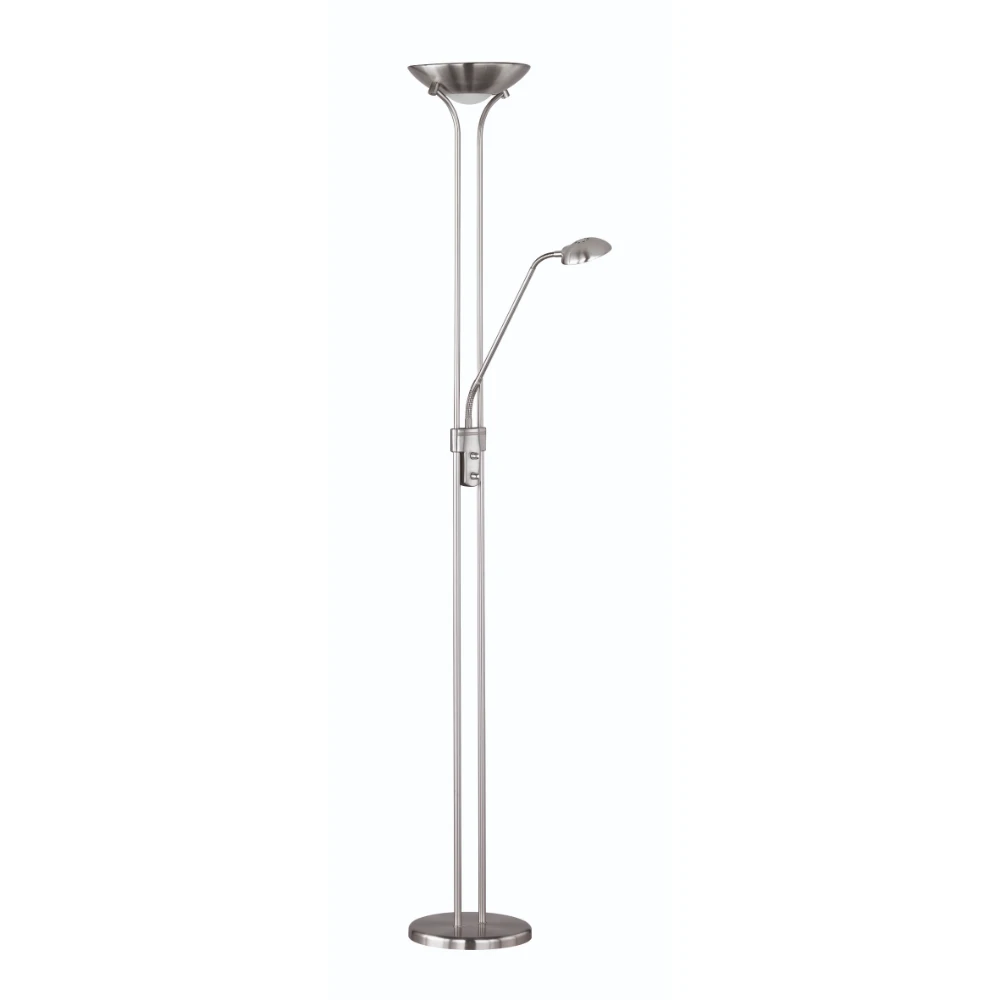 Modern Nickel Matt Floor Lamp Led 3000k | Washington Lighting and Interiors Modern Nickel Matt Floor Lamp Led 3000k | Washington Lighting and Interiors