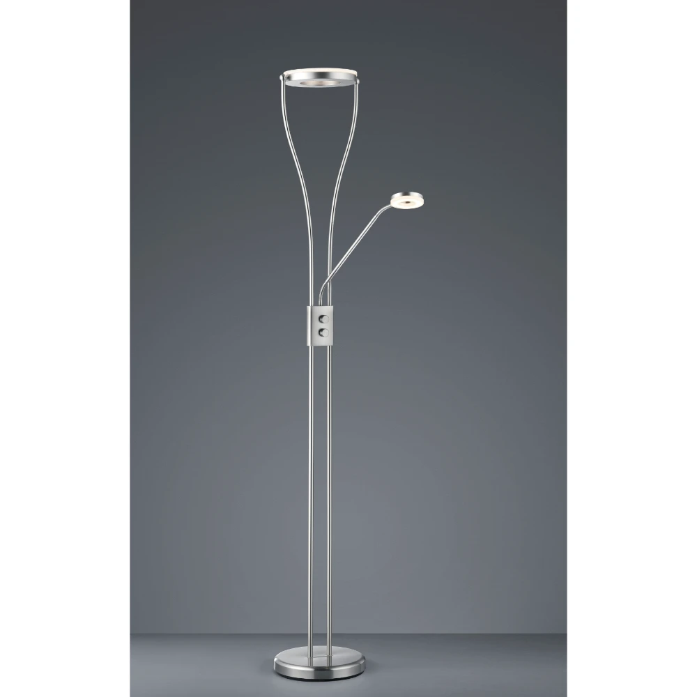 Modern Nickel Matt Floor Lamp Led 3000k | Washington Lighting and Interiors Modern Nickel Matt Floor Lamp Led 3000k | Washington Lighting and Interiors