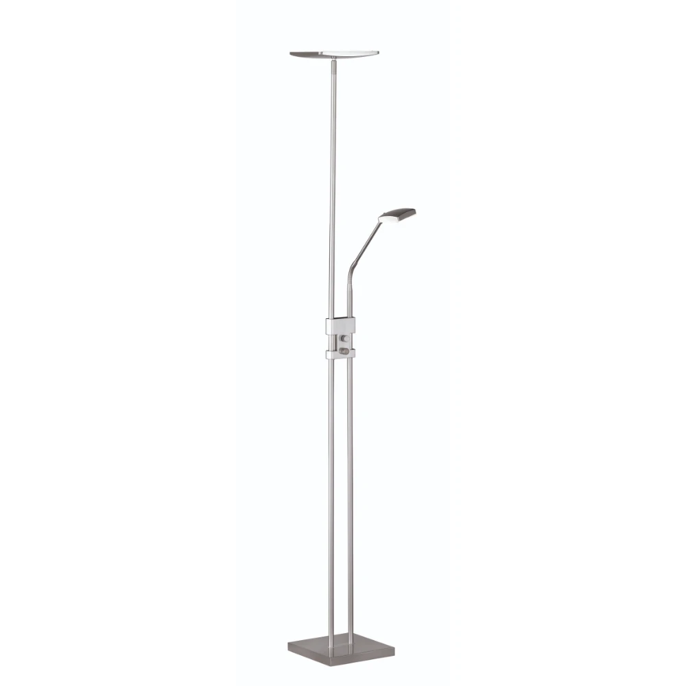 Modern Nickel Matt Floor Lamp Led 3000k | Washington Lighting and Interiors Modern Nickel Matt Floor Lamp Led 3000k | Washington Lighting and Interiors