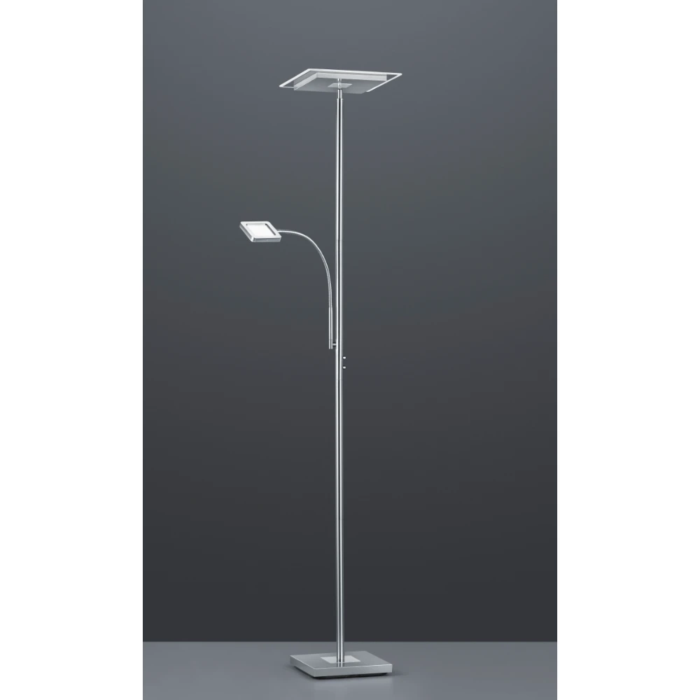 Modern Nickel Matt Floor Lamp Led 3000k | Washington Lighting and Interiors Modern Nickel Matt Floor Lamp Led 3000k | Washington Lighting and Interiors