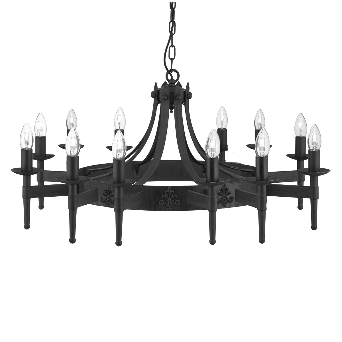 12 Light Matt Black Gothic Ceiling Fitting | Washington Lighting and Interiors 12 Light Matt Black Gothic Ceiling Fitting | Washington Lighting and Interiors