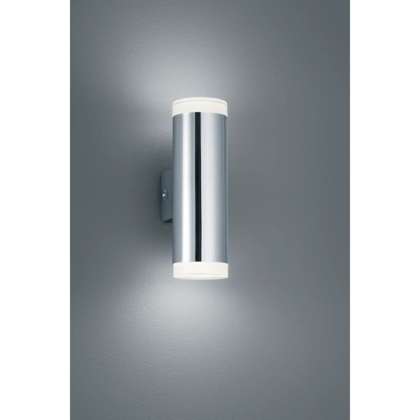 Modern Chrome Wall Light Ip44 Led 3000k | Washington Lighting and Interiors Modern Chrome Wall Light Ip44 Led 3000k | Washington Lighting and Interiors