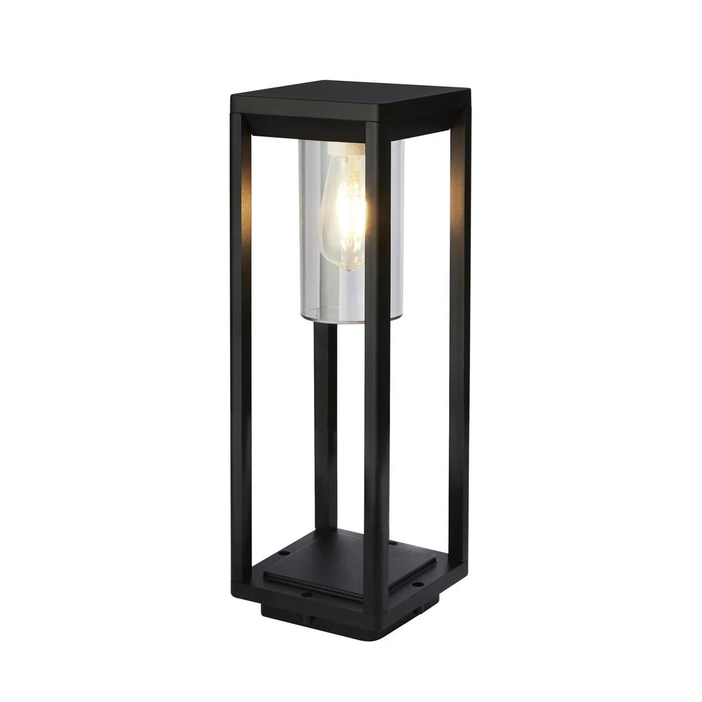 1lt Outdoor Post - 450mm - Black with Clear Diffuser | Washington Lighting and Interiors 1lt Outdoor Post 450mm Black with Clear Diffuser | Washington Lighting and Interiors