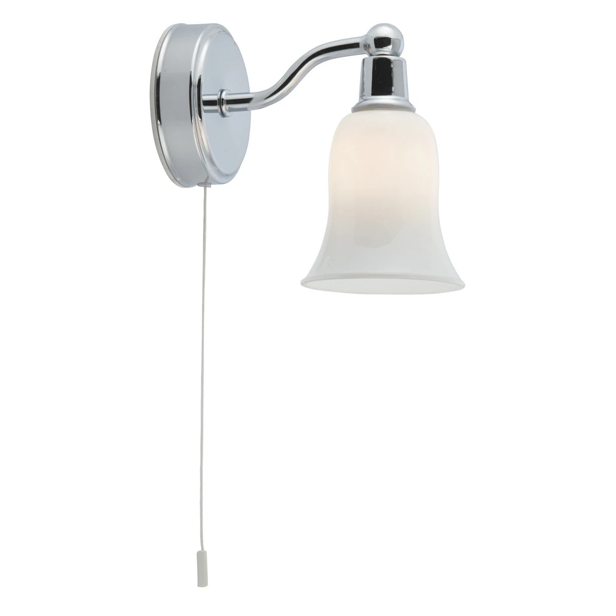 Bathroom Ip44 1 Light Wall Fitting White Shade | Washington Lighting and Interiors Bathroom Ip44 1 Light Wall Fitting White Shade | Washington Lighting and Interiors