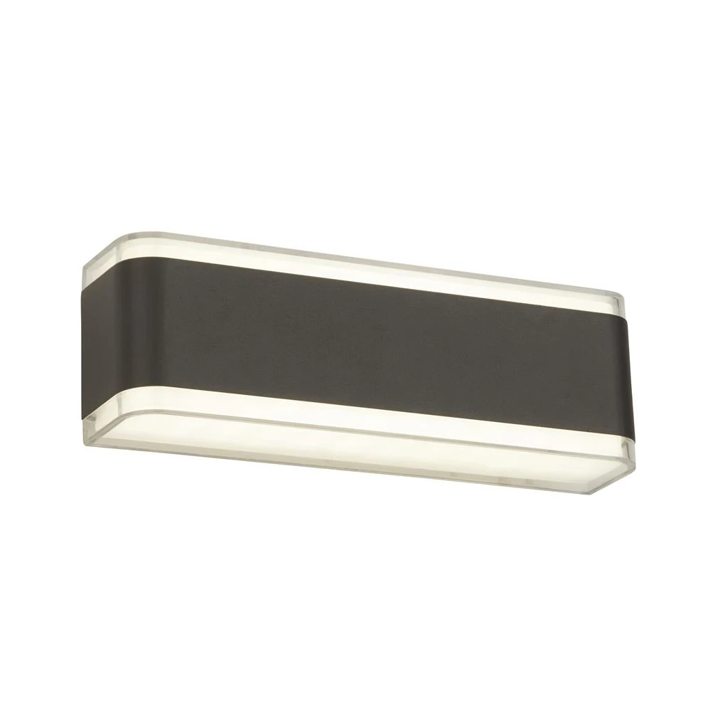 Outdoor Wall Light - Dark Greyclearwhite | Washington Lighting and Interiors Outdoor Wall Light Dark Greyclearwhite | Washington Lighting and Interiors