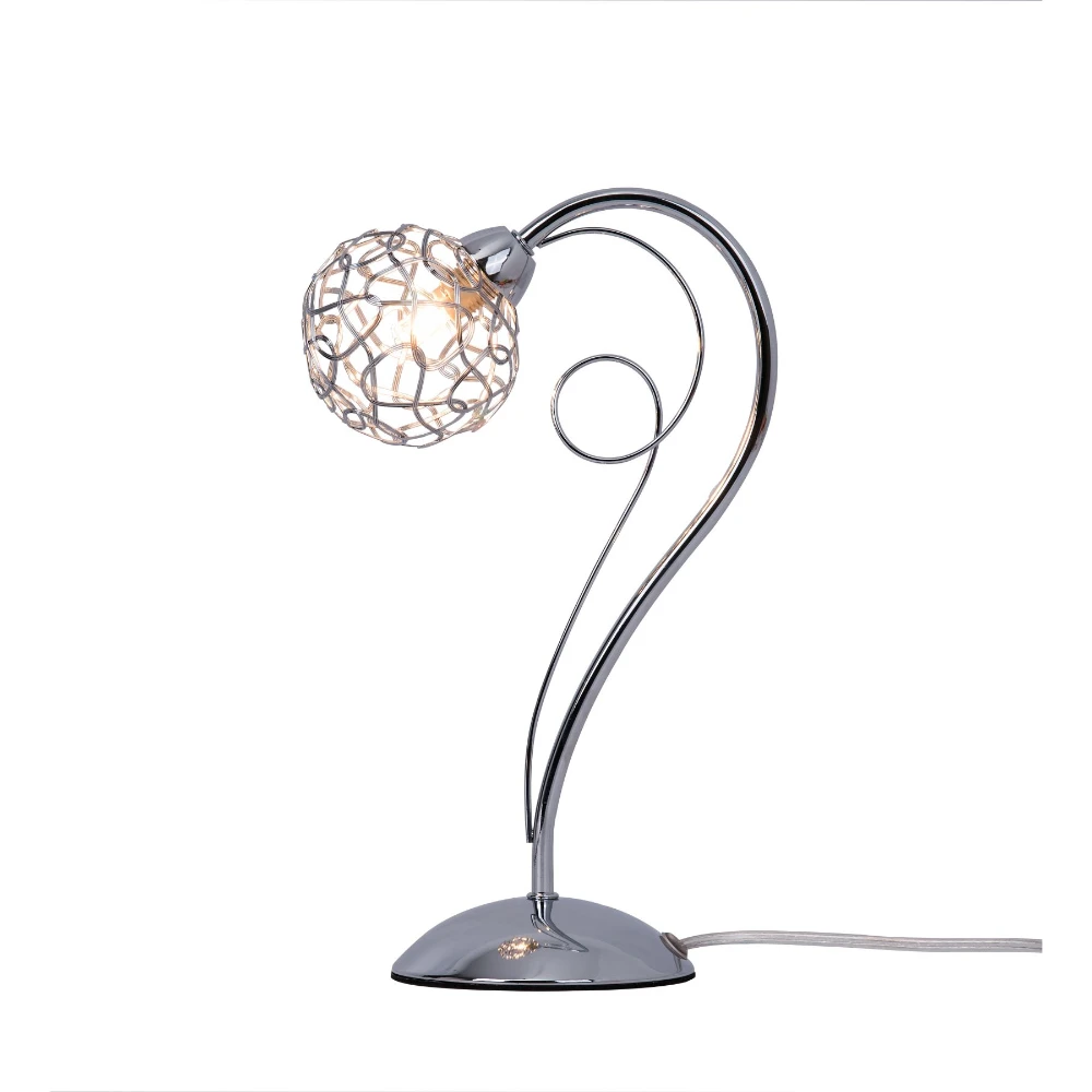 1 Light Polished Chrome Table Lamp with Mesh Ball Shade | Washington Lighting and Interiors 1 Light Polished Chrome Table Lamp with Mesh Ball Shade | Washington Lighting and Interiors