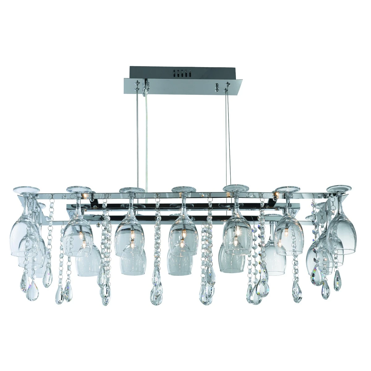 Ceiling Pendant with Crystal Button Drops and Wine Glasses | Washington Lighting and Interiors Ceiling Pendant with Crystal Button Drops and Wine Glasses | Washington Lighting and Interiors