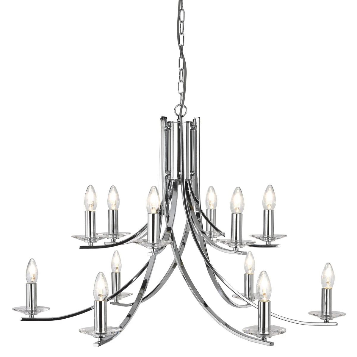12 Light Twisted Ceiling Pendant with Clear Glass Sconces | Washington Lighting and Interiors 12 Light Twisted Ceiling Pendant with Clear Glass Sconces | Washington Lighting and Interiors
