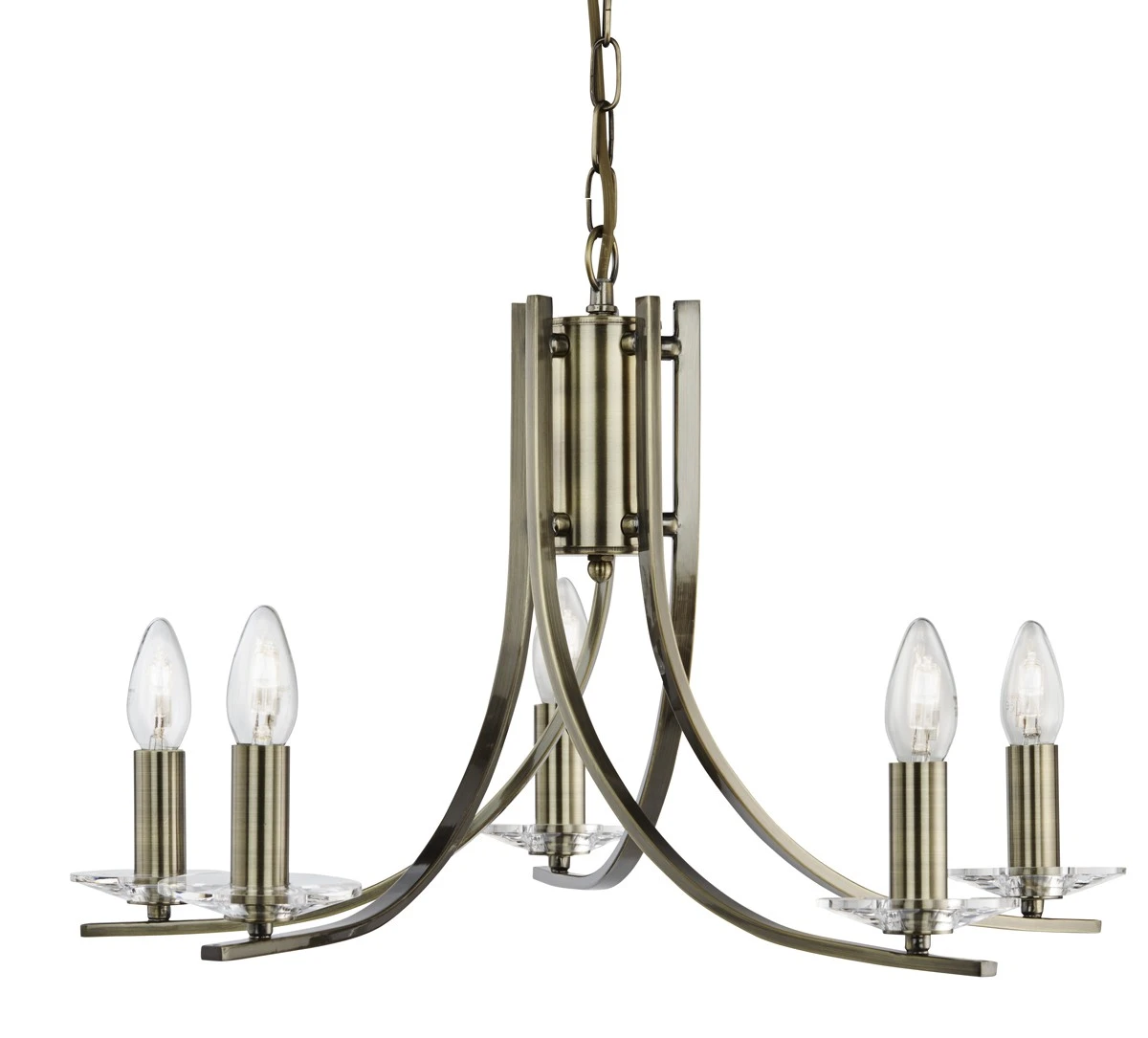5 Light Twisted Ceiling Pendant with Clear Glass Sconces | Washington Lighting and Interiors 5 Light Twisted Ceiling Pendant with Clear Glass Sconces | Washington Lighting and Interiors