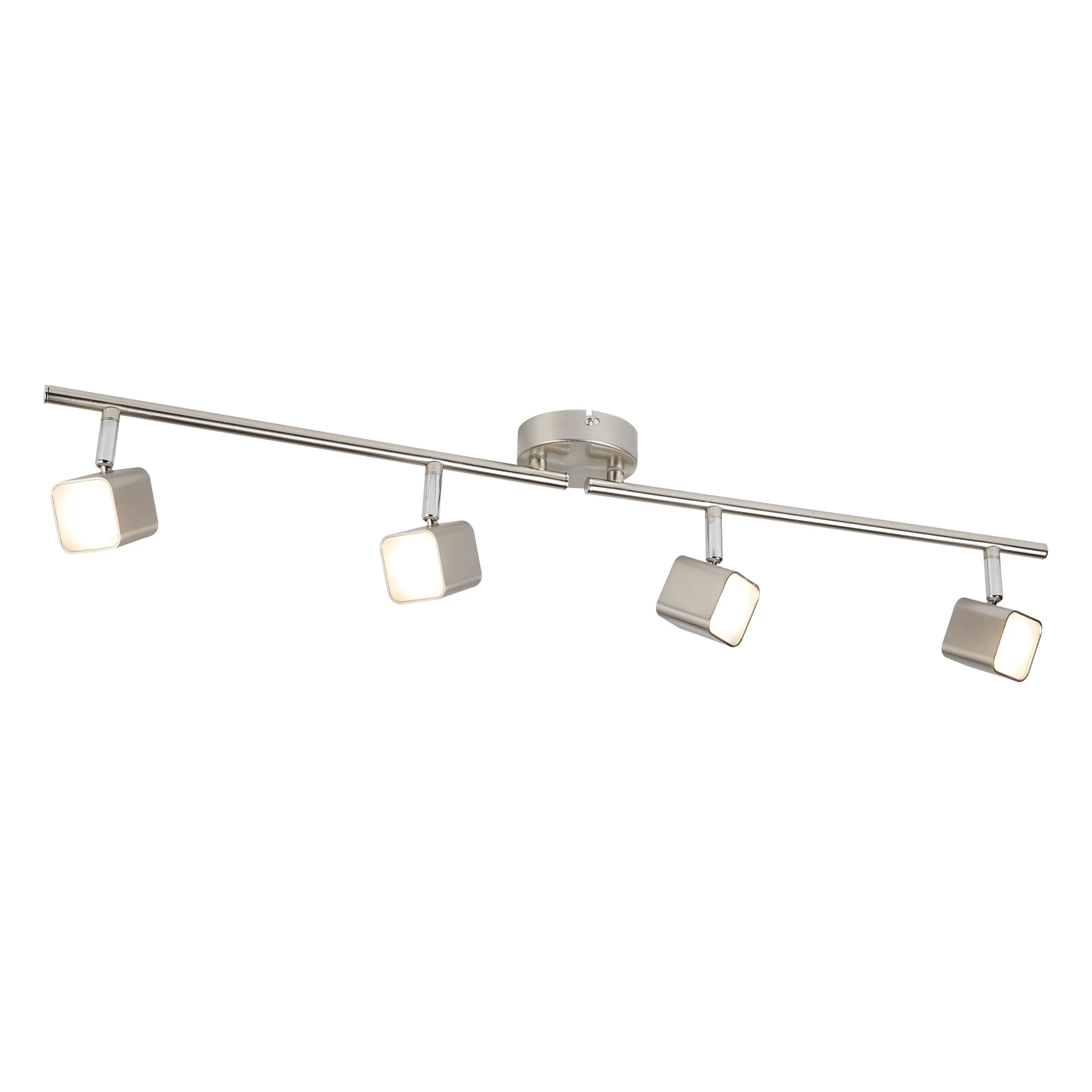4 Light Led Square Head Spot Split-bar Satin Silver | Washington Lighting and Interiors 4 Light Led Square Head Spot Split bar Satin Silver | Washington Lighting and Interiors
