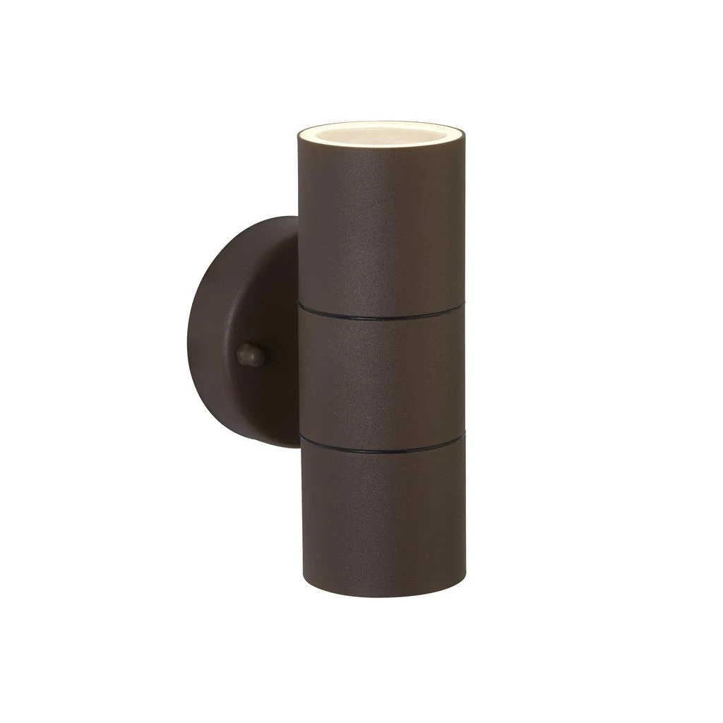 Outdoor & Porch gu10 Led Wall 2lt Rust Brown | Washington Lighting and Interiors Outdoor & Porch gu10 Led Wall 2lt Rust Brown | Washington Lighting and Interiors