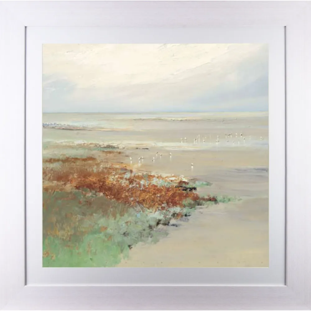 Coastal Square Framed in Blue Green 94cm X 94cm | Washington Lighting and Interiors Coastal Square Framed in Blue Green 94cm X 94cm | Washington Lighting and Interiors