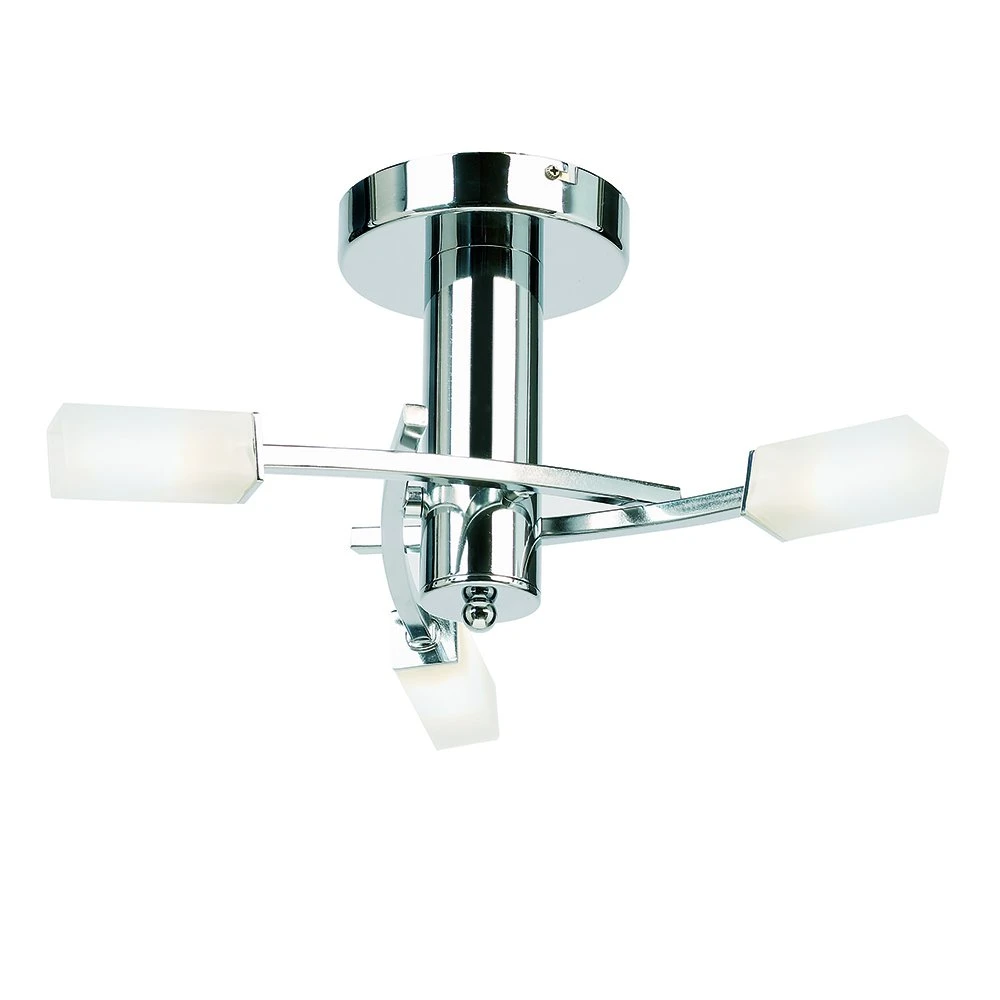 Modern 3 Arm Ceiling Light with Acid Glass | Washington Lighting and Interiors Modern 3 Arm Ceiling Light with Acid Glass | Washington Lighting and Interiors
