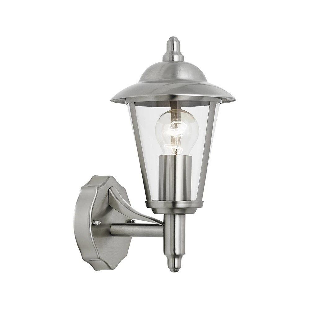 Modern Stainless Steel Outdoor Up Wall Lantern | Washington Lighting and Interiors Modern Stainless Steel Outdoor Up Wall Lantern | Washington Lighting and Interiors