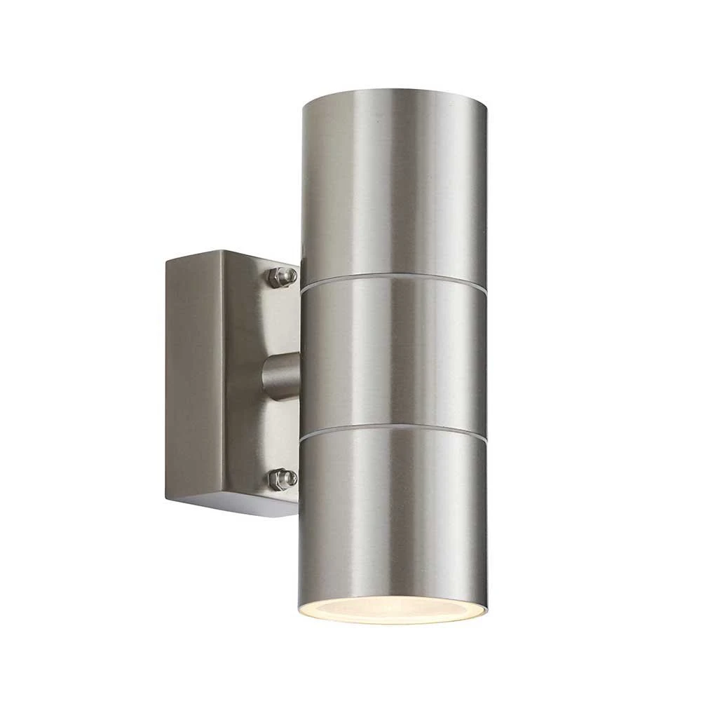 Double Stainless Steel Wall Light Ip44 | Washington Lighting and Interiors Double Stainless Steel Wall Light Ip44 | Washington Lighting and Interiors