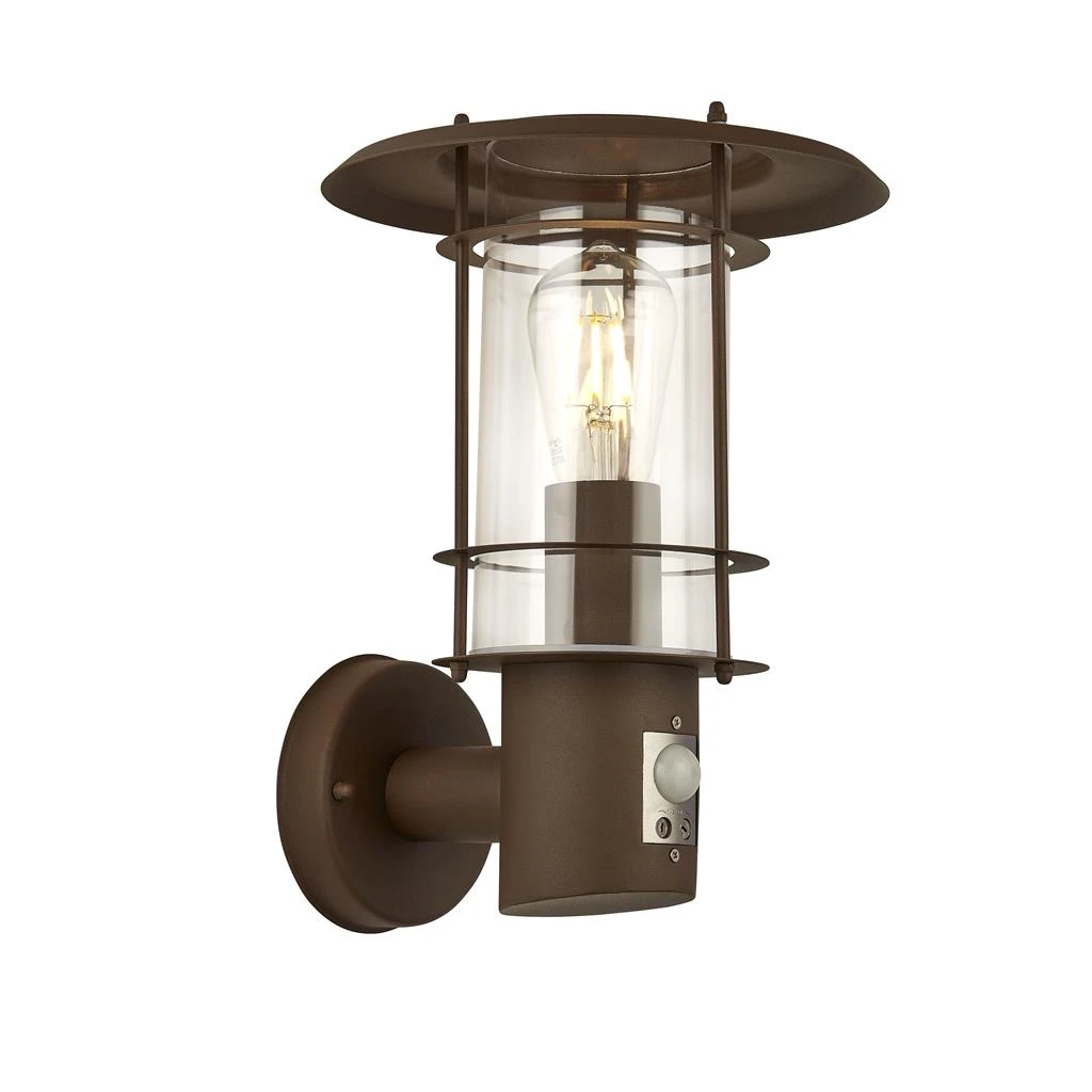 & Porch Wall Light Cw Sensor Rust Brown | Washington Lighting and Interiors & Porch Wall Light Cw Sensor Rust Brown | Washington Lighting and Interiors