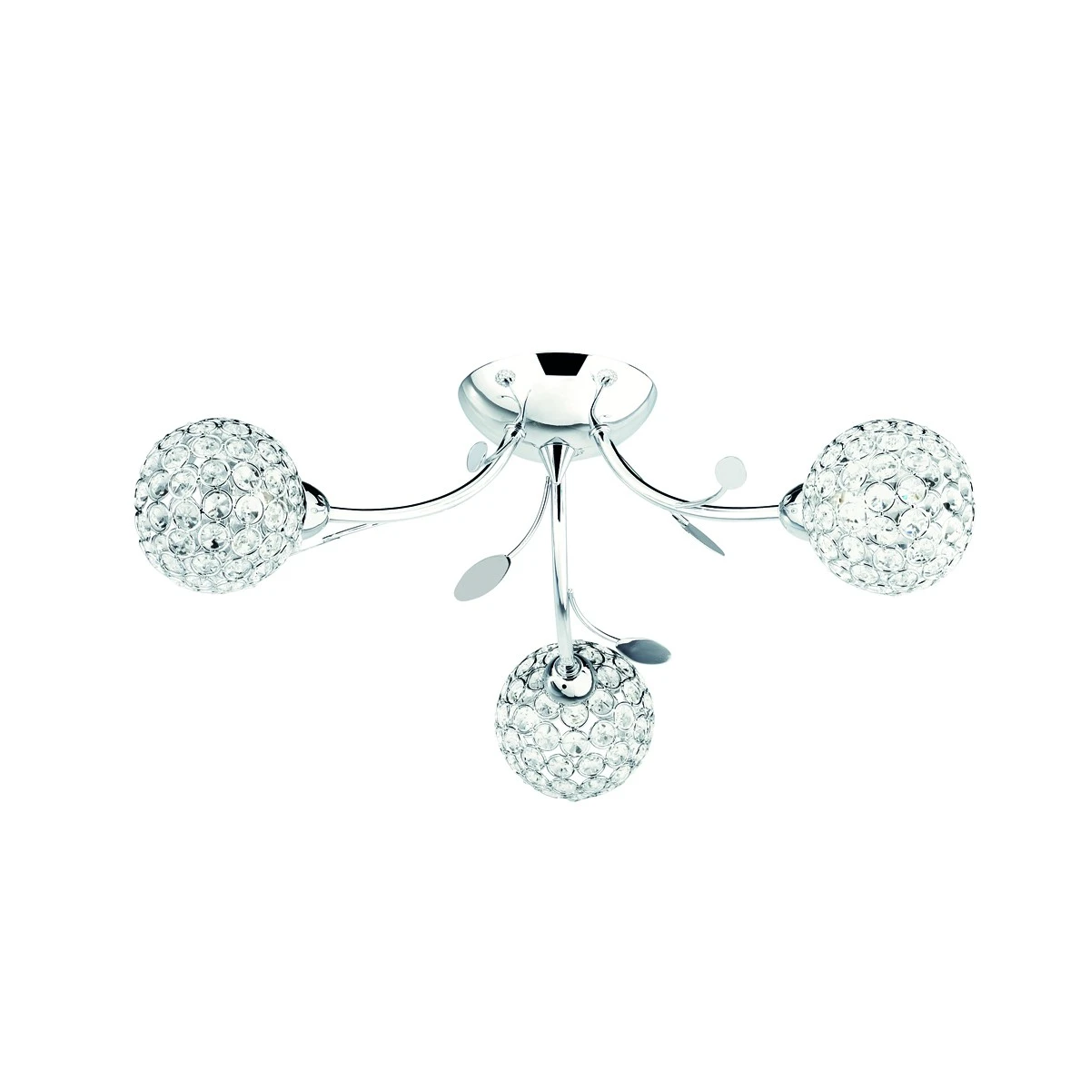 3 Light Chrome Flush Round Shade with Chrome Hoops | Washington Lighting and Interiors 3 Light Chrome Flush Round Shade with Chrome Hoops | Washington Lighting and Interiors