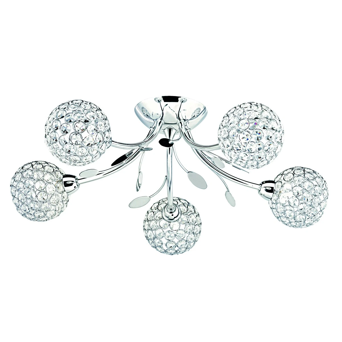 5 Light Chrome Flush Round Shades Chrome Hoops | Washington Lighting and Interiors 5 Light Chrome Flush Round Shades Chrome Hoops | Washington Lighting and Interiors
