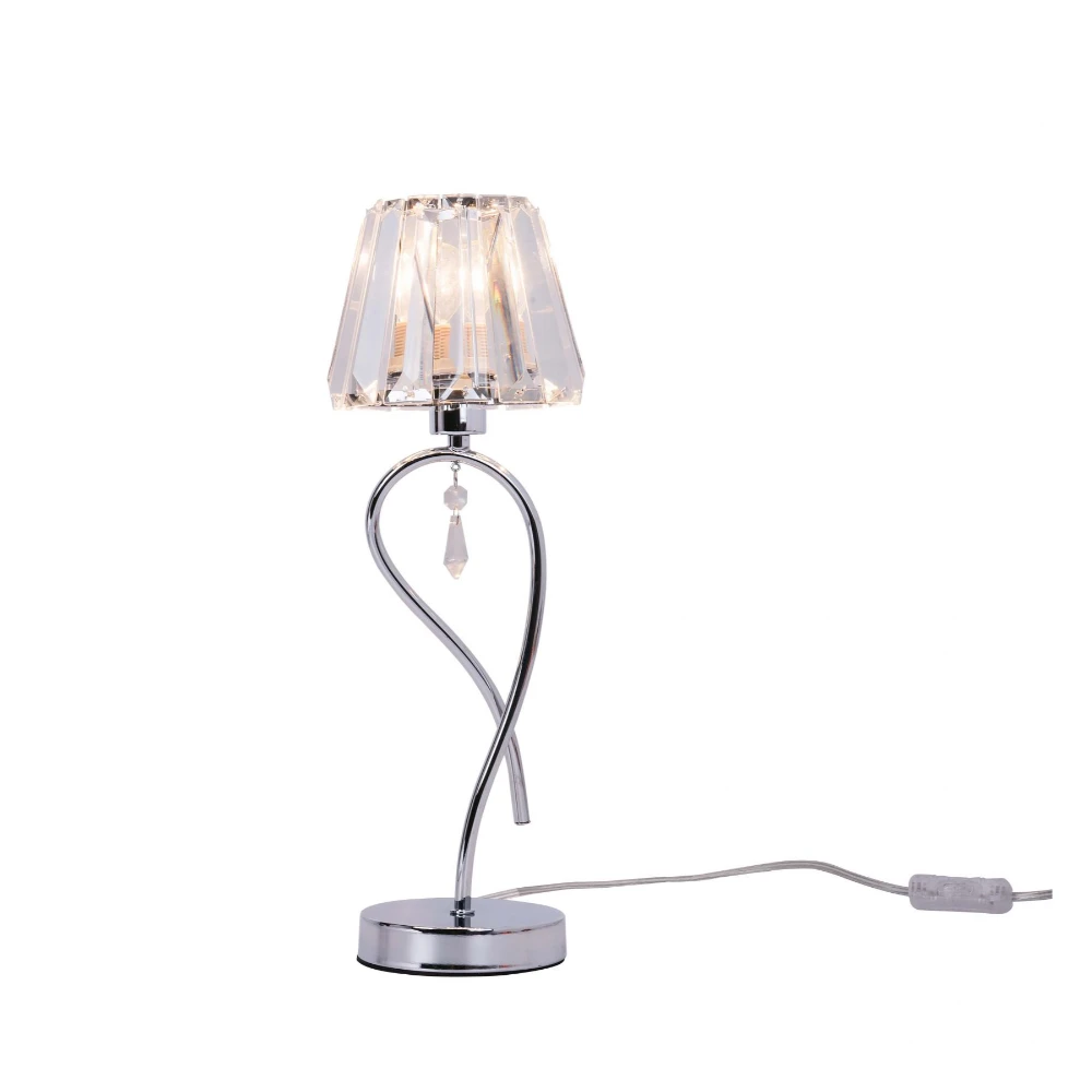 1 Light Polished Chrome Table Lamp with Crystal Shade | Washington Lighting and Interiors 1 Light Polished Chrome Table Lamp with Crystal Shade | Washington Lighting and Interiors