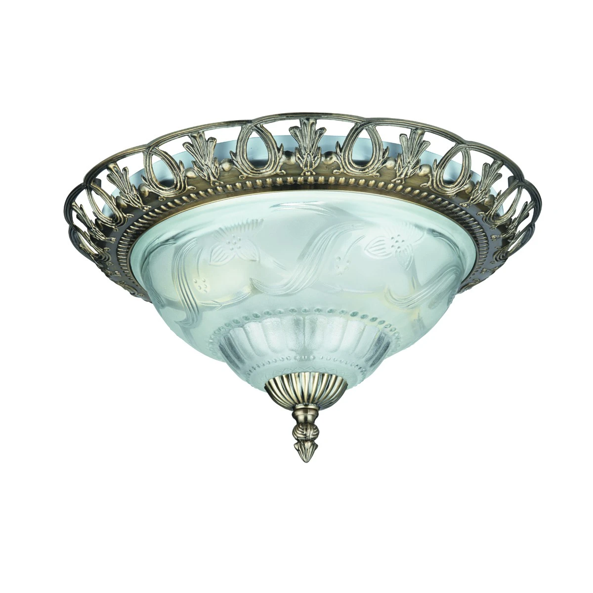Flush Ceiling Light Antique Brass and Frosted Glass Diffuser | Washington Lighting and Interiors Flush Ceiling Light Antique Brass and Frosted Glass Diffuser | Washington Lighting and Interiors