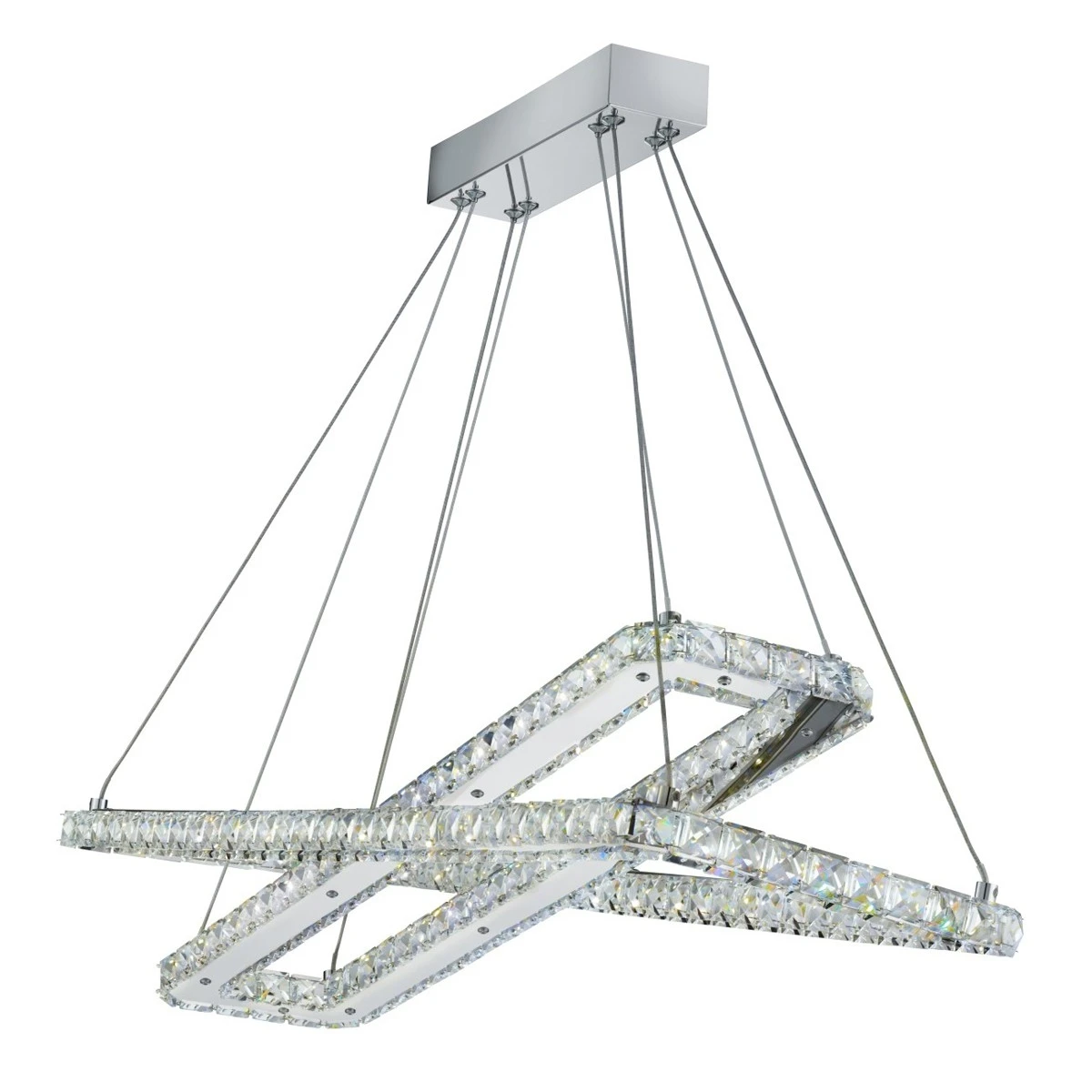 2 X Led Rectangle Frame Ceiling Chrome Clear Crystal Trim | Washington Lighting and Interiors 2 X Led Rectangle Frame Ceiling Chrome Clear Crystal Trim | Washington Lighting and Interiors