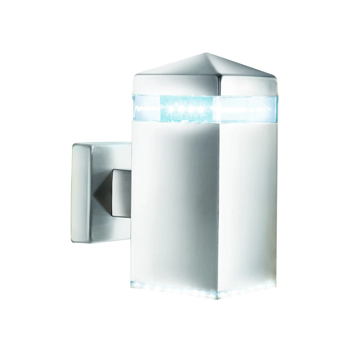Led Outdoor Modern Satin Silver Wall Light Ip44 Rated | Washington Lighting and Interiors Led Outdoor Modern Satin Silver Wall Light Ip44 Rated | Washington Lighting and Interiors