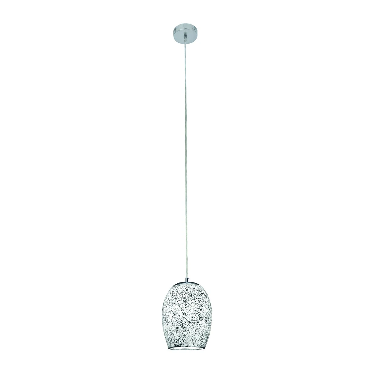Chrome Pendant with White Silver Mosaic Glass | Washington Lighting and Interiors Chrome Pendant with White Silver Mosaic Glass | Washington Lighting and Interiors