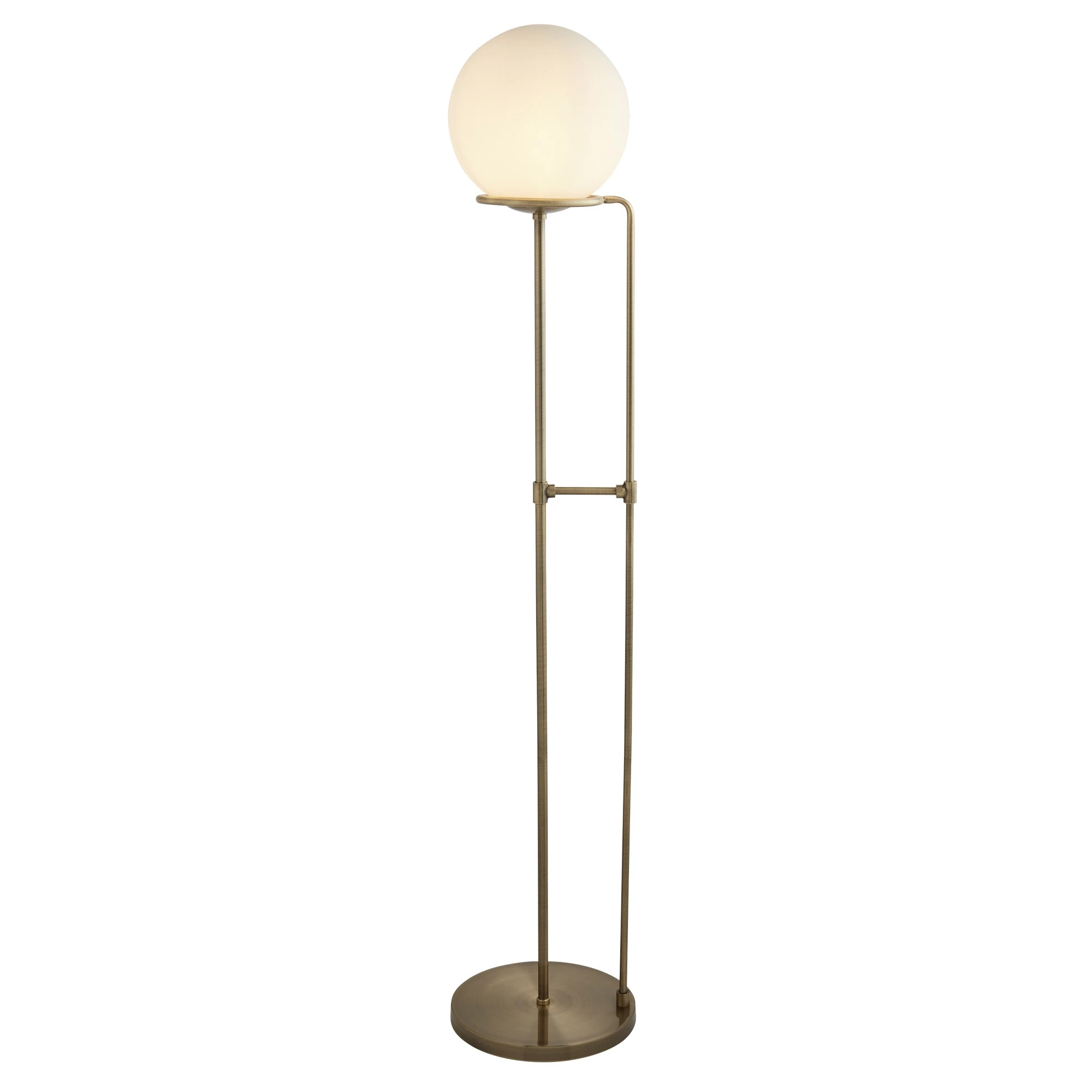 1 Light Floor Lamp Antique Brass Opal White Glass Shade | Washington Lighting and Interiors 1 Light Floor Lamp Antique Brass Opal White Glass Shade | Washington Lighting and Interiors