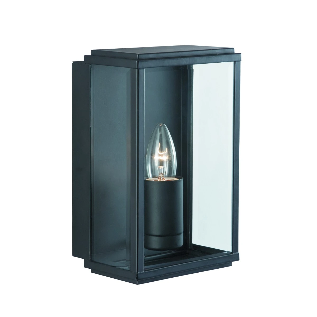 Outdoor Rectangular Box Modern Black Wall Light Ip44 | Washington Lighting and Interiors Outdoor Rectangular Box Modern Black Wall Light Ip44 | Washington Lighting and Interiors