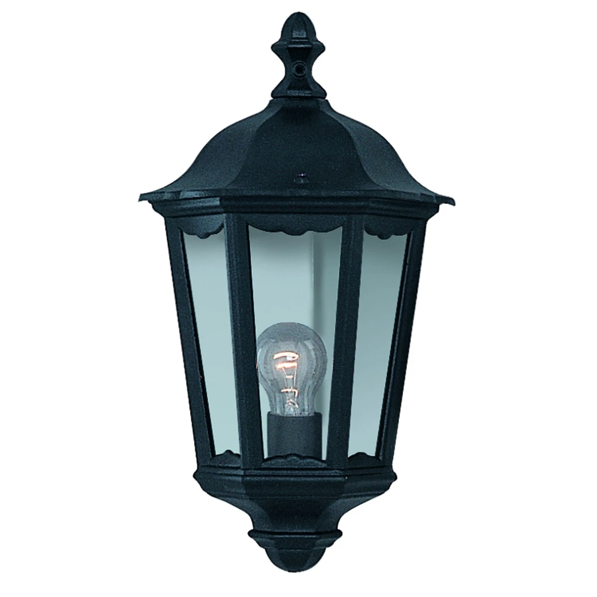 Traditional Black Half Outdoor Wall Lantern Ip44 | Washington Lighting and Interiors Traditional Black Half Outdoor Wall Lantern Ip44 | Washington Lighting and Interiors