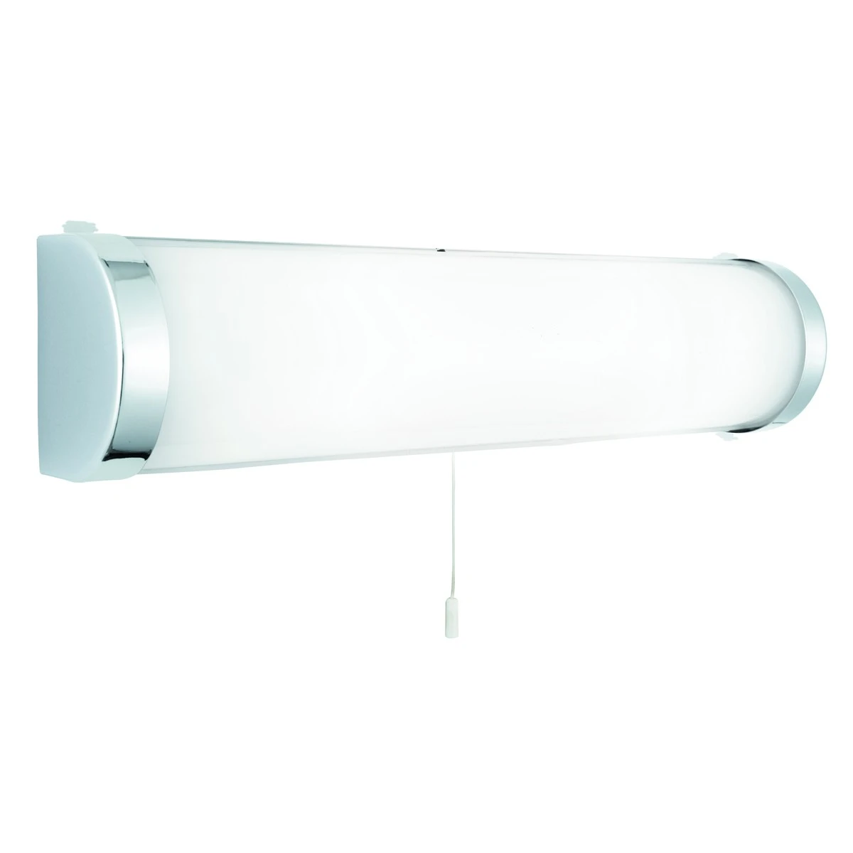 Bathroom Wall Light Switched Chrome with White Glass | Washington Lighting and Interiors Bathroom Wall Light Switched Chrome with White Glass | Washington Lighting and Interiors