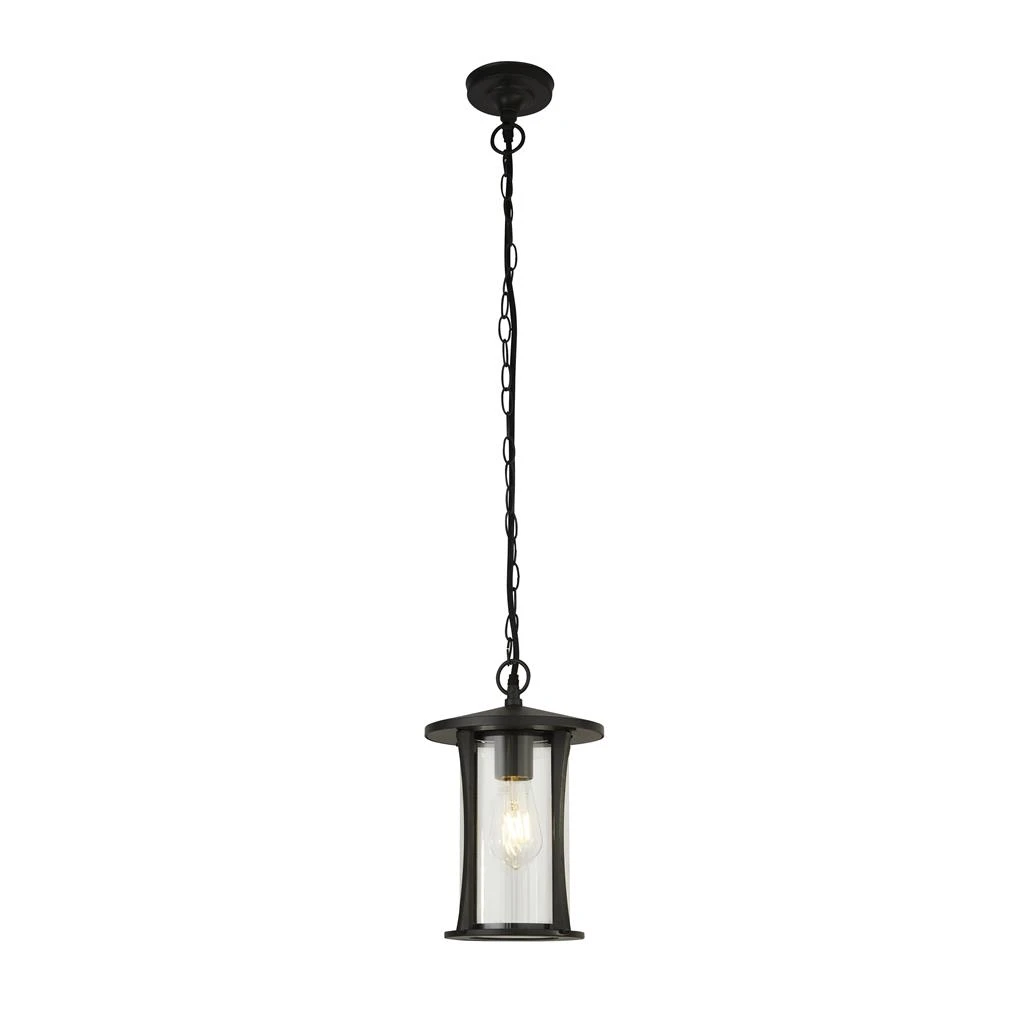 1lt Outdoor Pendant - Black with Clear Glass | Washington Lighting and Interiors 1lt Outdoor Pendant Black with Clear Glass | Washington Lighting and Interiors