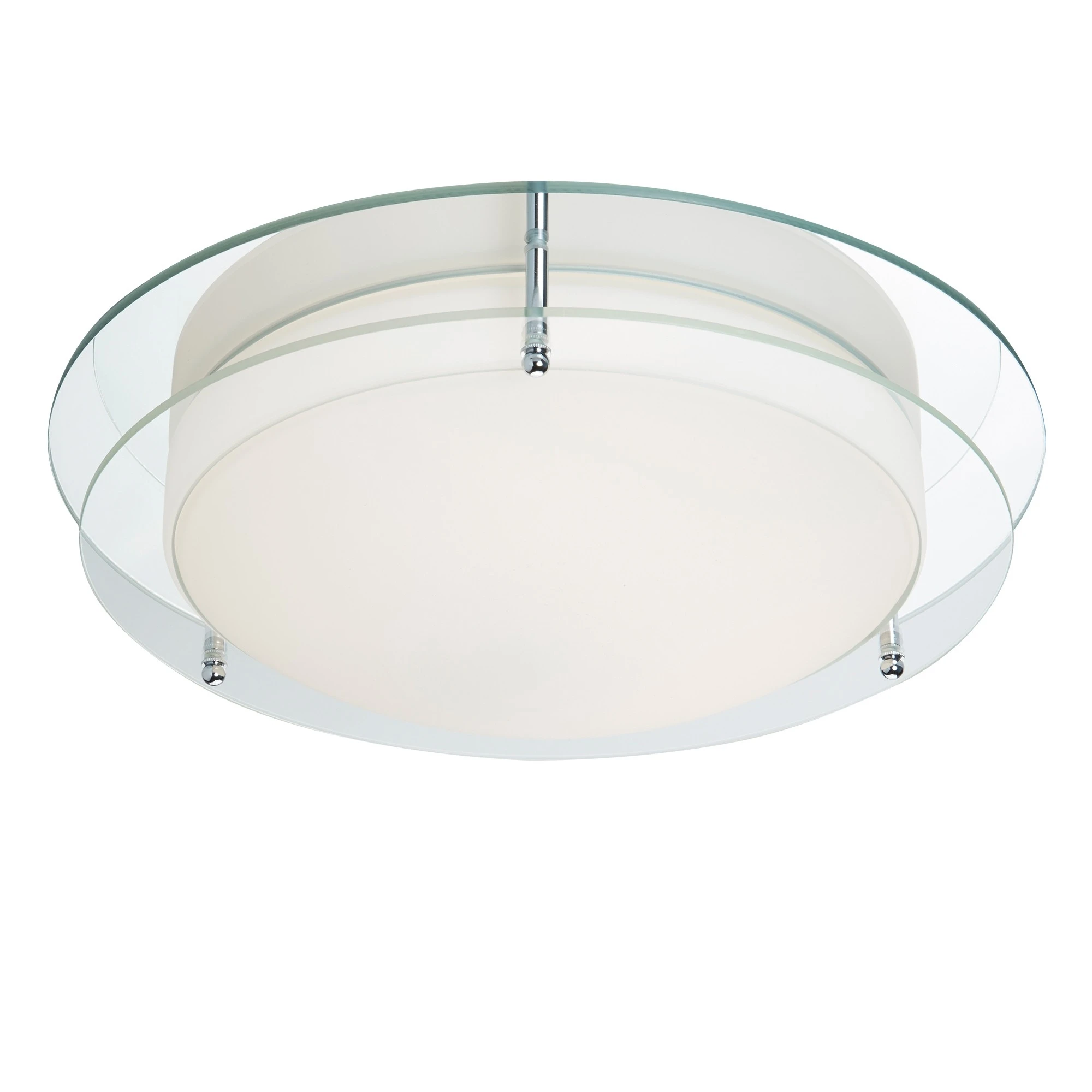 Chrome Flush Fitting Mirror Backplate Opal Glass | Washington Lighting and Interiors Chrome Flush Fitting Mirror Backplate Opal Glass | Washington Lighting and Interiors