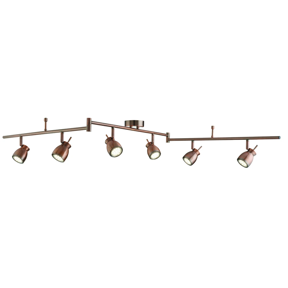 6 Light Split Bar in Antique Copper | Washington Lighting and Interiors 6 Light Split Bar in Antique Copper | Washington Lighting and Interiors
