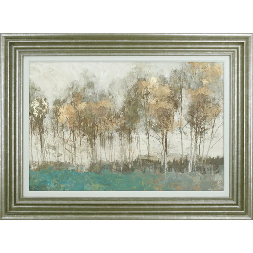 Landscape Landscape Framed in Gold Green 64cm X 79cm | Washington Lighting and Interiors Landscape Landscape Framed in Gold Green 64cm X 79cm | Washington Lighting and Interiors