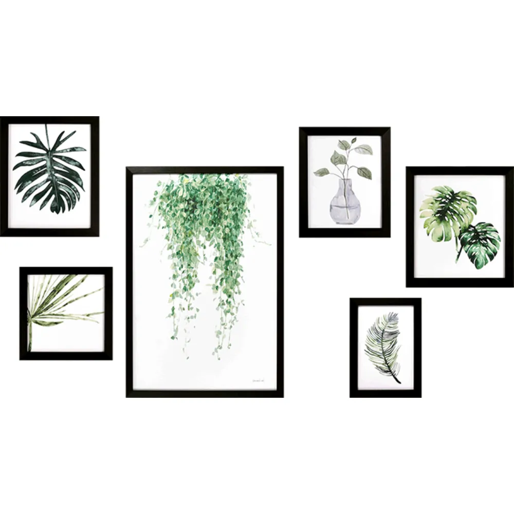 Botanical Decorative Landscape Framed in Black Green White 30cm X 52cm | Washington Lighting and Interiors Botanical Decorative Landscape Framed in Black Green White 30cm X 52cm | Washington Lighting and Interiors