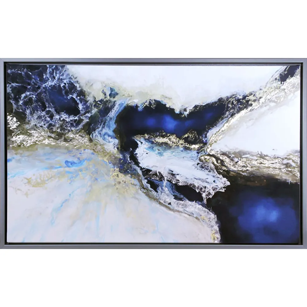 Abstract Landscape Framed in Blue Silver 61cm X 97cm | Washington Lighting and Interiors Abstract Landscape Framed in Blue Silver 61cm X 97cm | Washington Lighting and Interiors